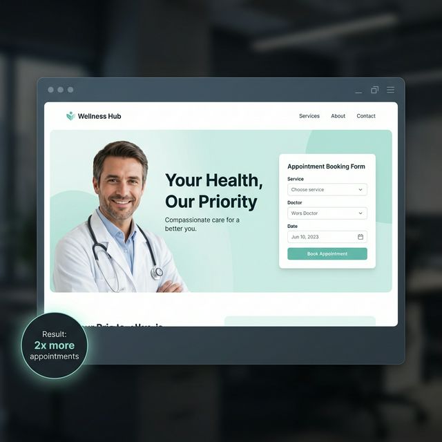 Healthcare clinic website by Infoverse Kolkata