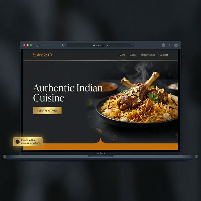 Restaurant website design by Infoverse Kolkata